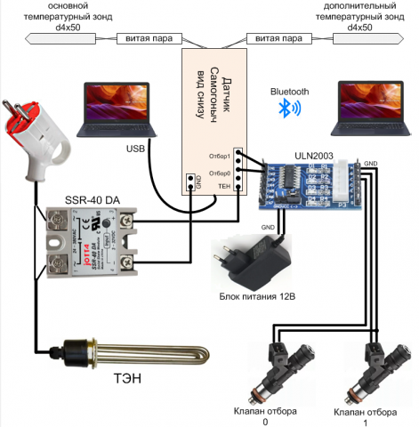 Принципиальная схема подключения Датчика Самогоныч.png