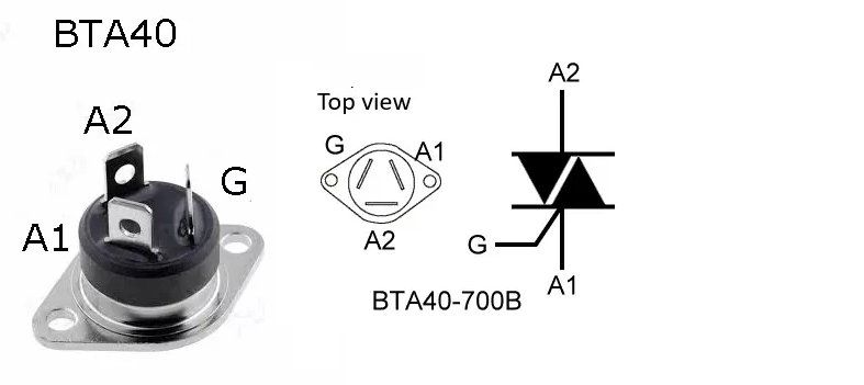 Bta40 600b схема подключения